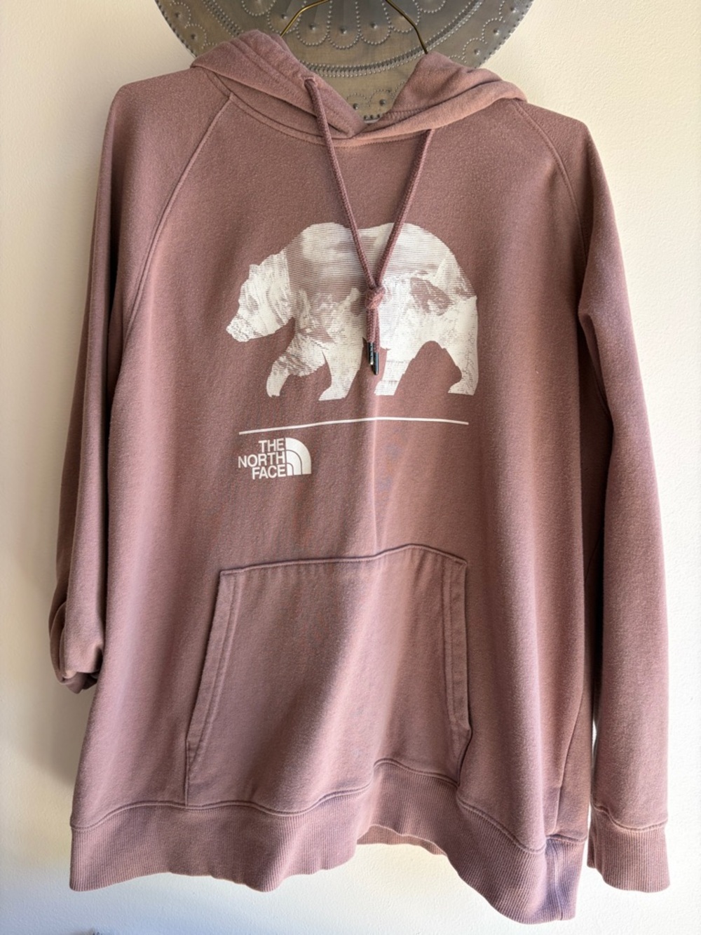 The North Face Women’s Dusty Rose Hoodie with Bear Graphic